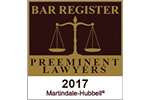 Bar Register Preeminent Law Firm — Martindale-Hubbell